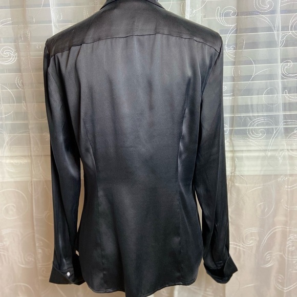 Sutton Studio Woman’s  Black Silk Blouse, 8 - Picture 4 of 10